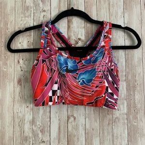 Nike Swoosh Sports Bra Tropical Print Size Small